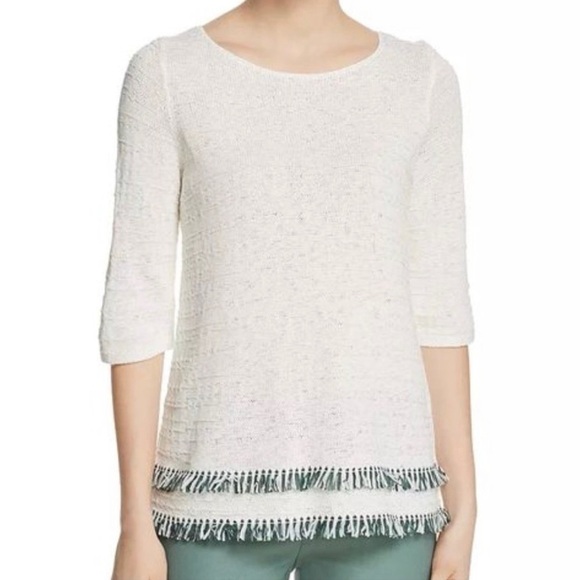 Nic+Zoe Fringe Hem Sweater Size XL - Picture 1 of 14
